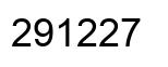 Number 291227 black image