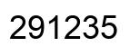 Number 291235 black image