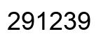 Number 291239 black image