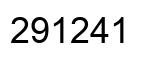 Number 291241 black image