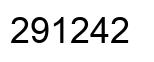 Number 291242 black image