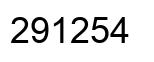 Number 291254 black image