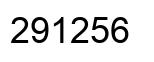 Number 291256 black image