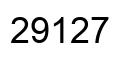 Number 29127 black image