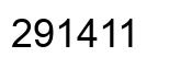 Number 291411 black image