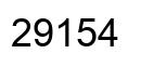 Number 29154 black image