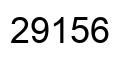 Number 29156 black image