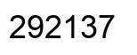 Number 292137 black image