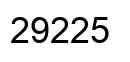 Number 29225 black image