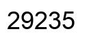 Number 29235 black image