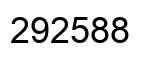 Number 292588 black image