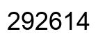 Number 292614 black image