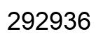 Number 292936 black image