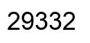 Number 29332 black image