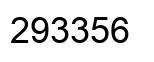 Number 293356 black image