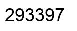 Number 293397 black image