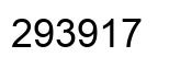 Number 293917 black image