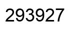 Number 293927 black image