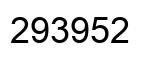 Number 293952 black image