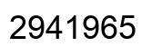 Number 2941965 black image