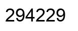Number 294229 black image