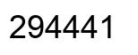 Number 294441 black image