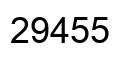 Number 29455 black image