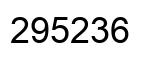 Number 295236 black image