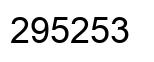 Number 295253 black image