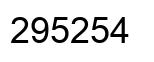 Number 295254 black image