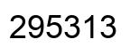 Number 295313 black image