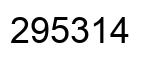 Number 295314 black image