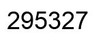 Number 295327 black image