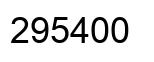 Número 295400 imagen negro