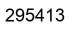 Number 295413 black image