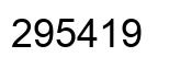 Number 295419 black image