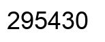 Number 295430 black image