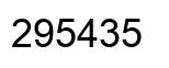 Number 295435 black image