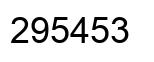 Number 295453 black image