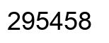 Number 295458 black image