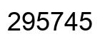 Number 295745 black image