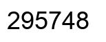Number 295748 black image