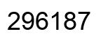 Number 296187 black image