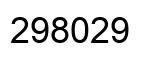 Number 298029 black image