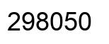 Number 298050 black image
