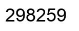 Number 298259 black image
