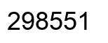 Number 298551 black image