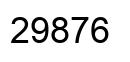 Number 29876 black image