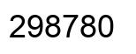 Number 298780 black image