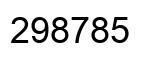 Number 298785 black image